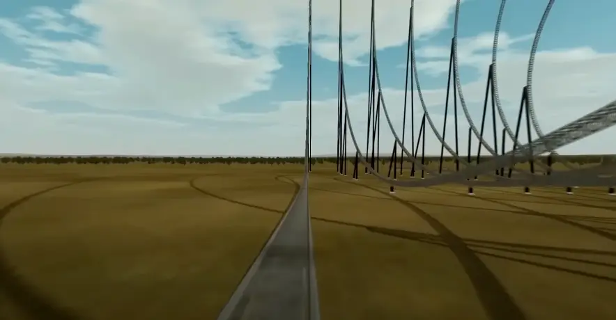 The euthanasia rollercoaster project was led by Lithuanian engineer Julijonas Urbonas (YouTube/Great American Coasters)