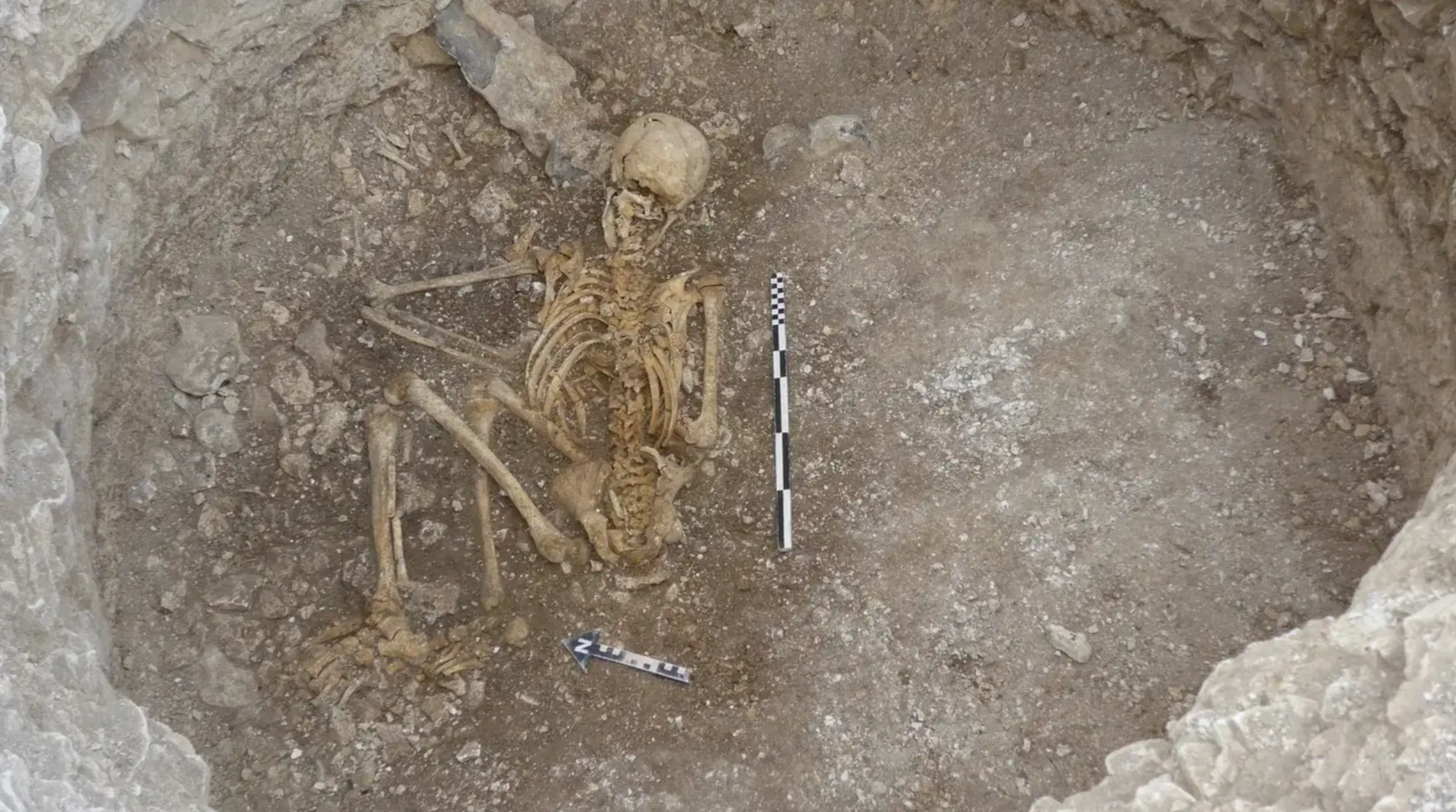 The remains were found face down (Bournemouth University)