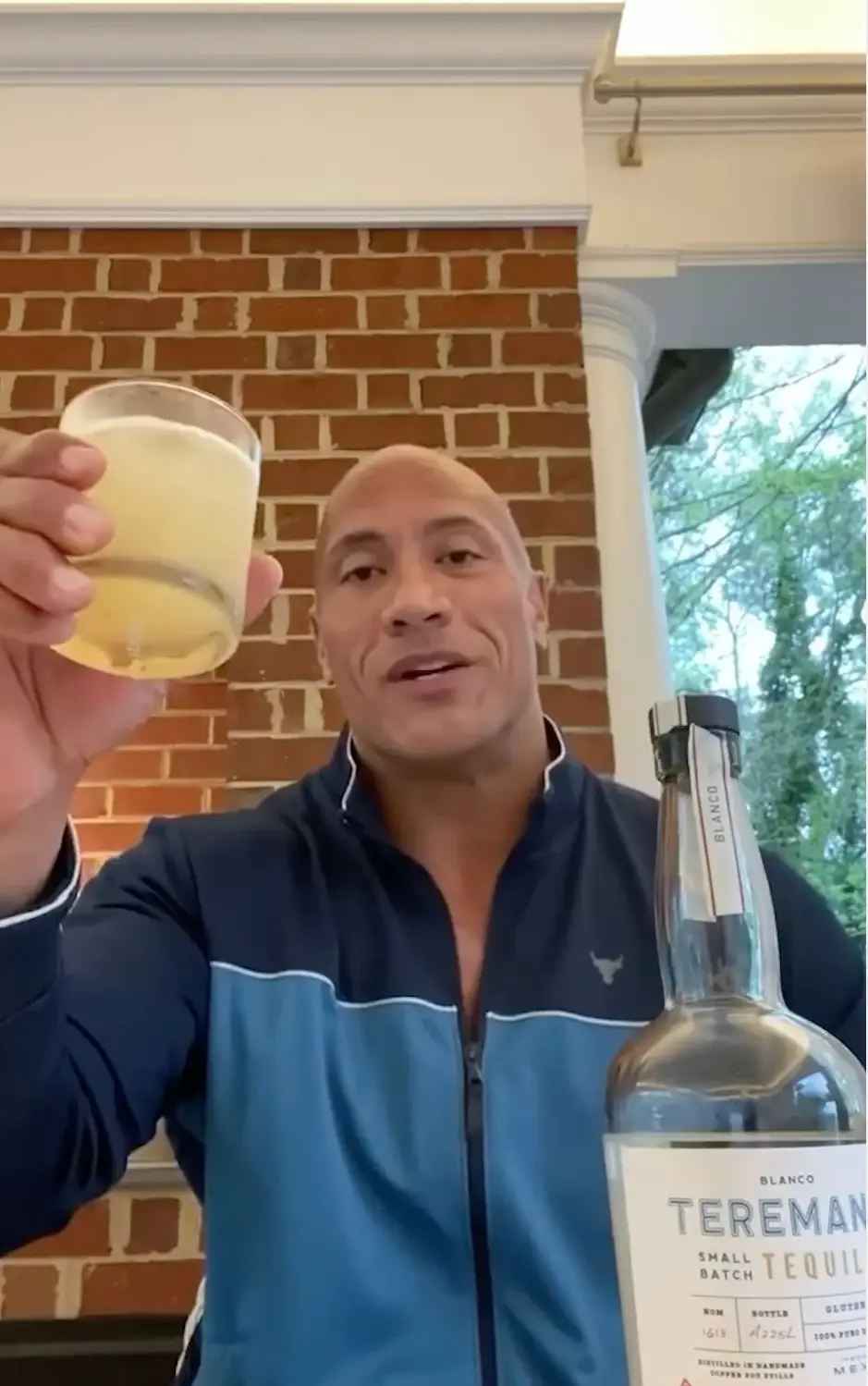 Johnson says he always stays hydrated.