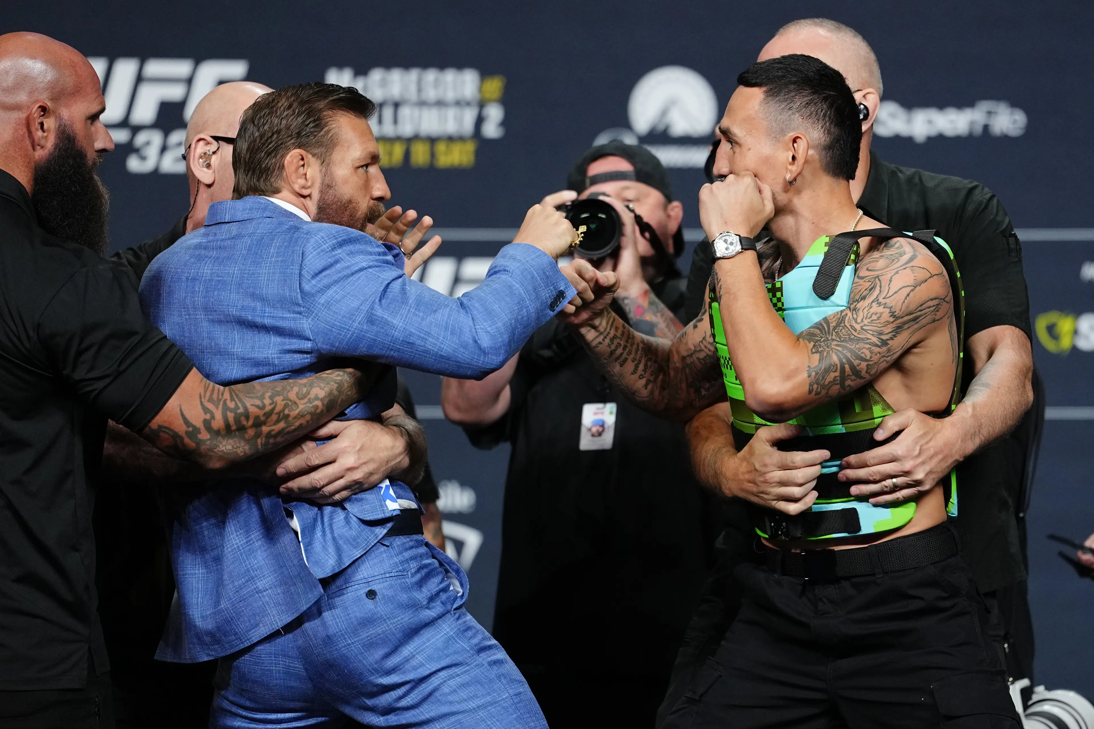 Things got heated between McGregor and Holloway (Jeff Bottari/Zuffa LLC)