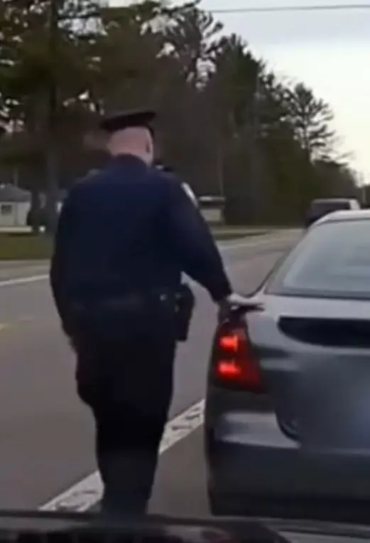 Cops are regularly seen tapping the boot of the car.