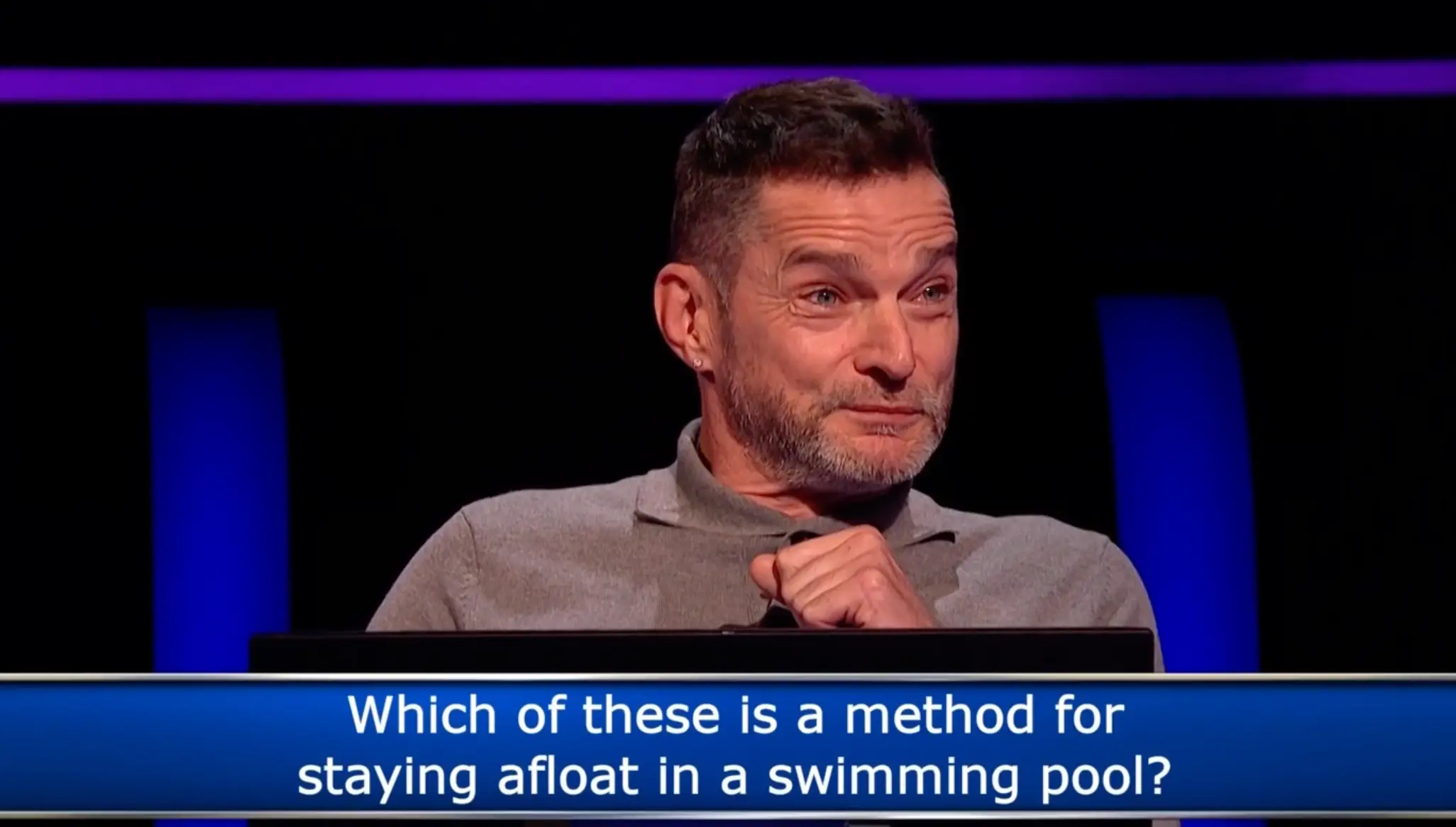 He struggled on the first question (ITV)