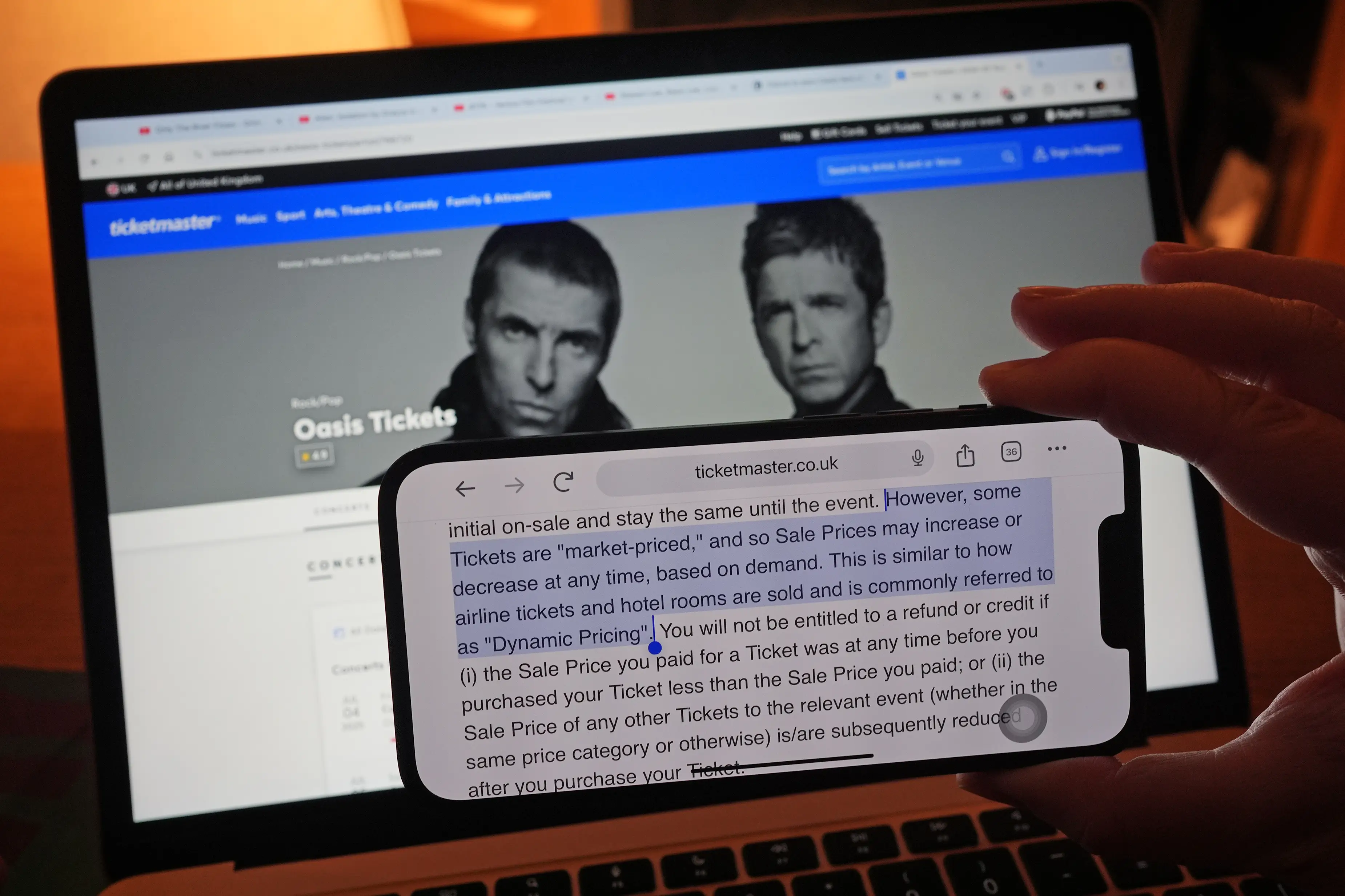 The Oasis Live ’25 promoters have warned fans not to purchase tickets from 'unauthorised websites' (PA)