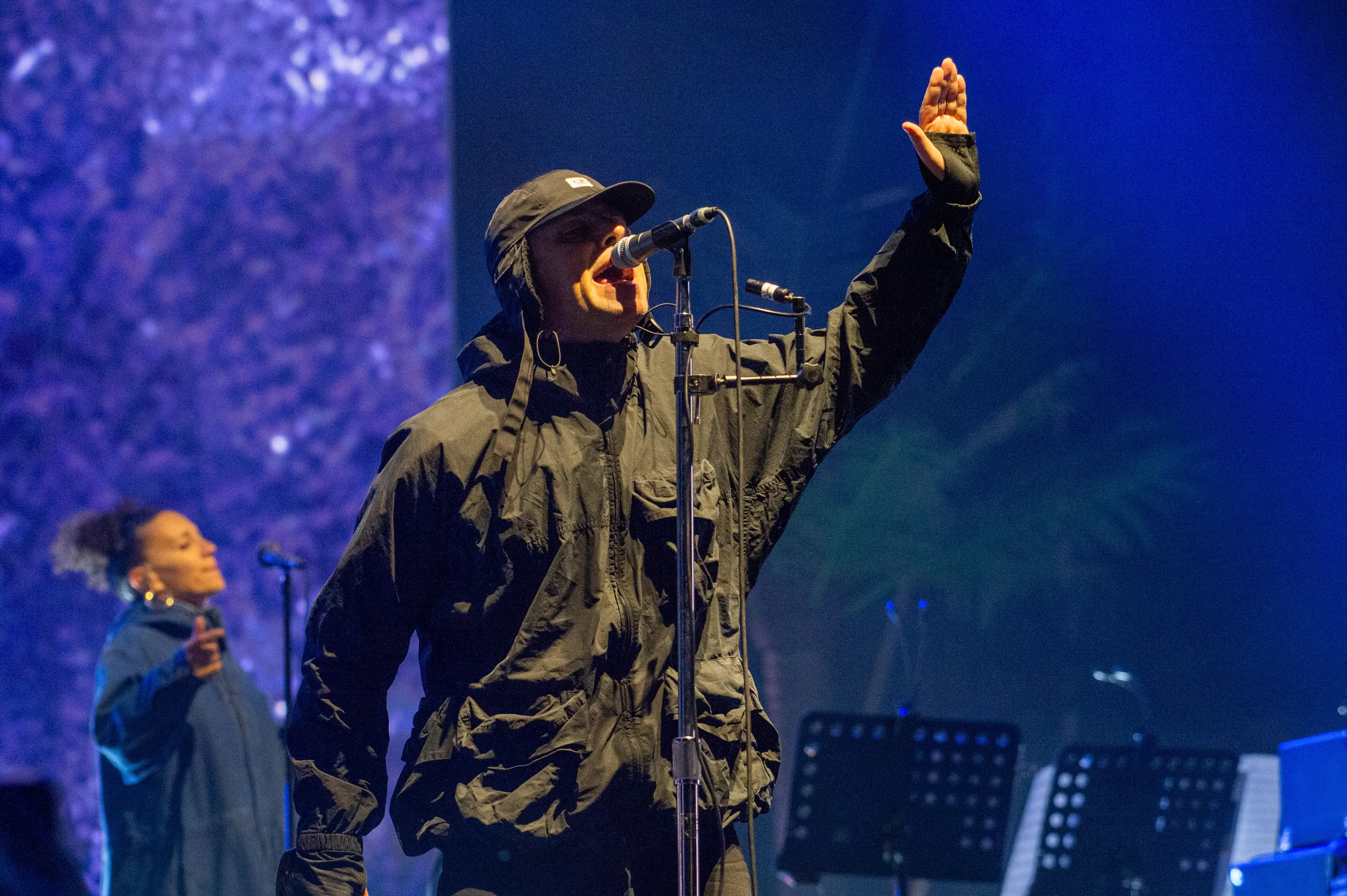 Liam Gallagher dedicated his performance of Half the World Away at Reading Festival to Noel. (Joseph Okpako/WireImage)