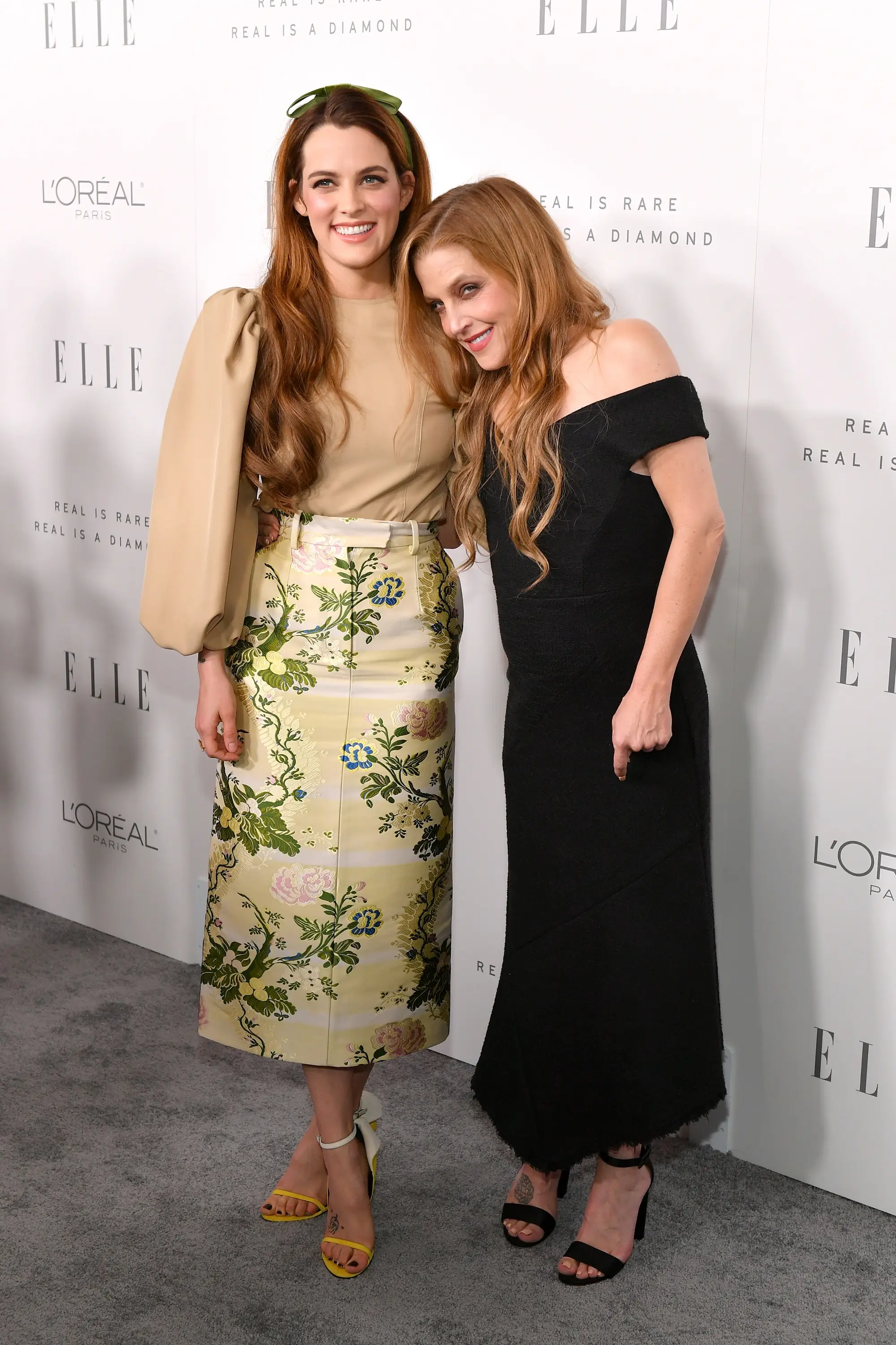Riley with Lisa Marie. (Neilson Barnard/Getty Images for ELLE)