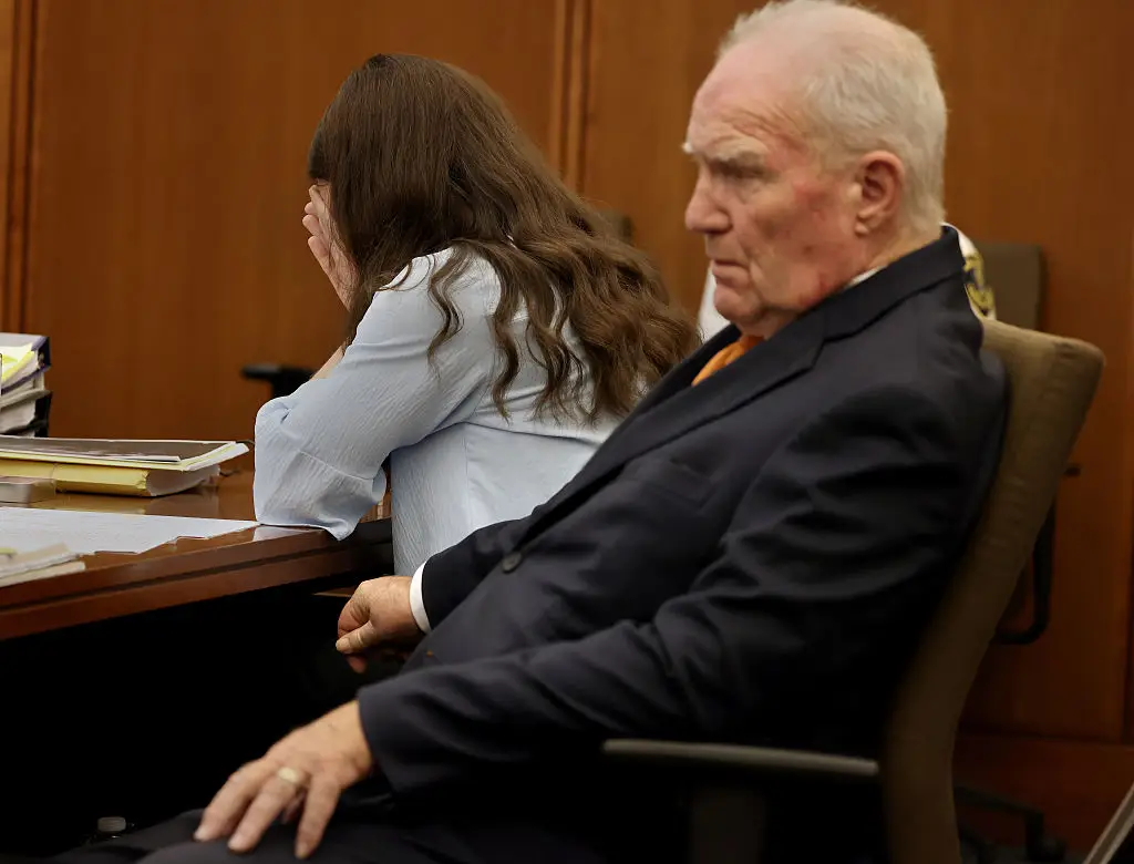 Lindsay Clancy seated alongside her defence attorney (David L. Ryan/The Boston Globe via Getty Images)