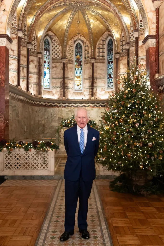 King Charles III stood in Fitzrovia Chapel (Aaron Chown - WPA Pool/Getty Images)