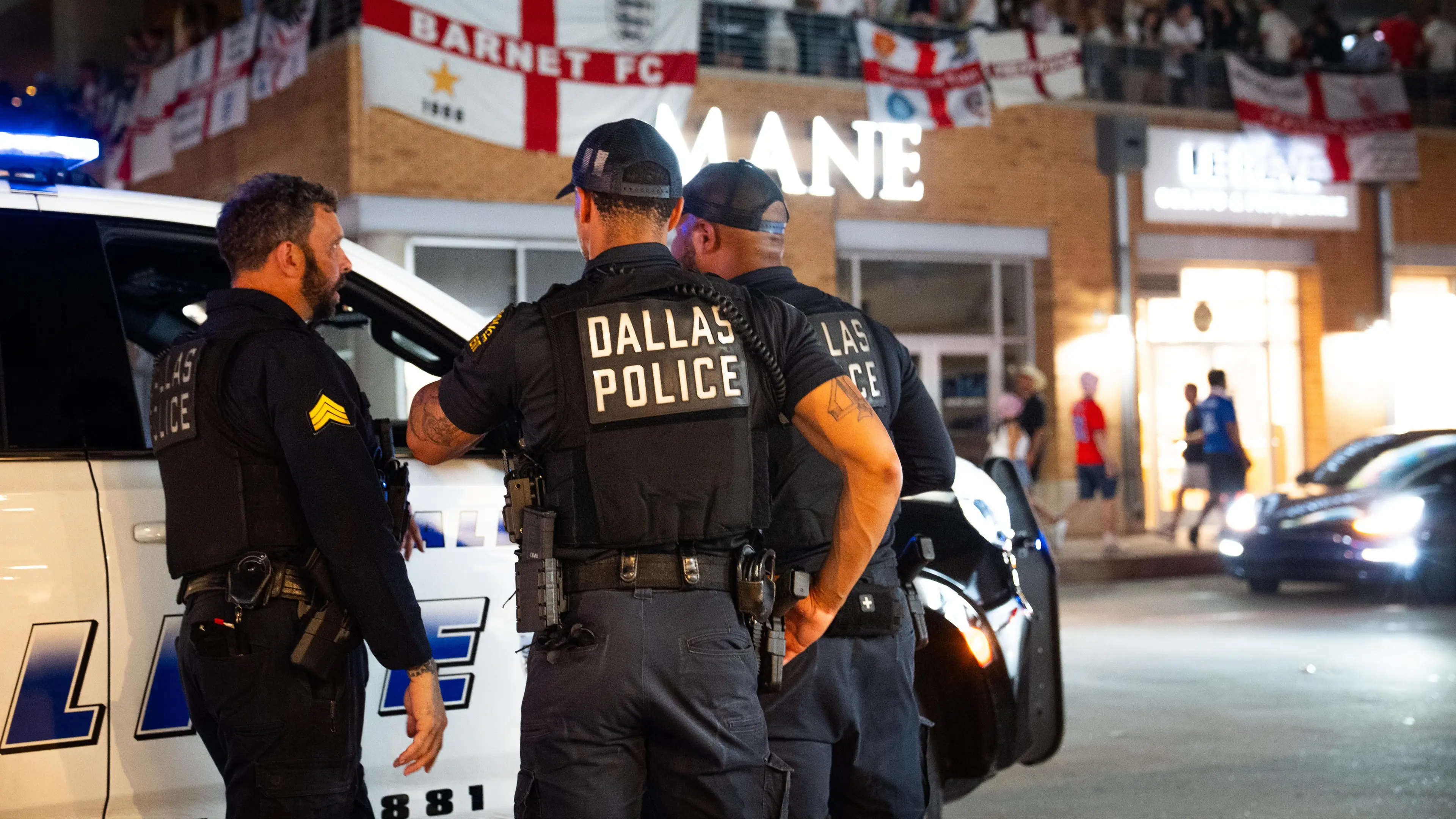 Dallas Police turned up at the Londoner in Dallas (James Manning/PA Wire)