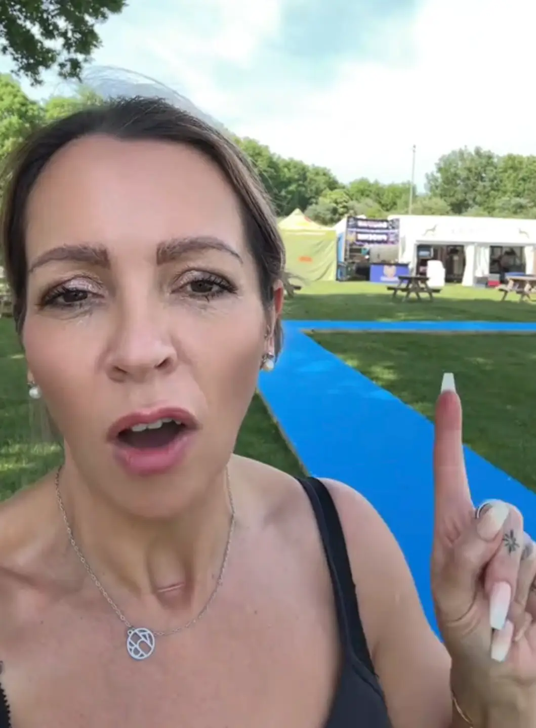 The business owner said she is thousands out of pocket due to a lack of trade at Farm-Fest (TikTok/@equipaw_petsupplies)