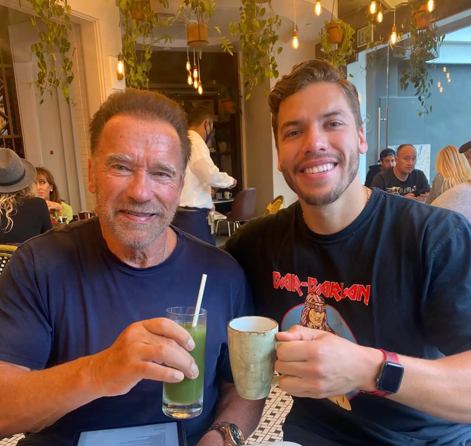 Joseph with his dad.