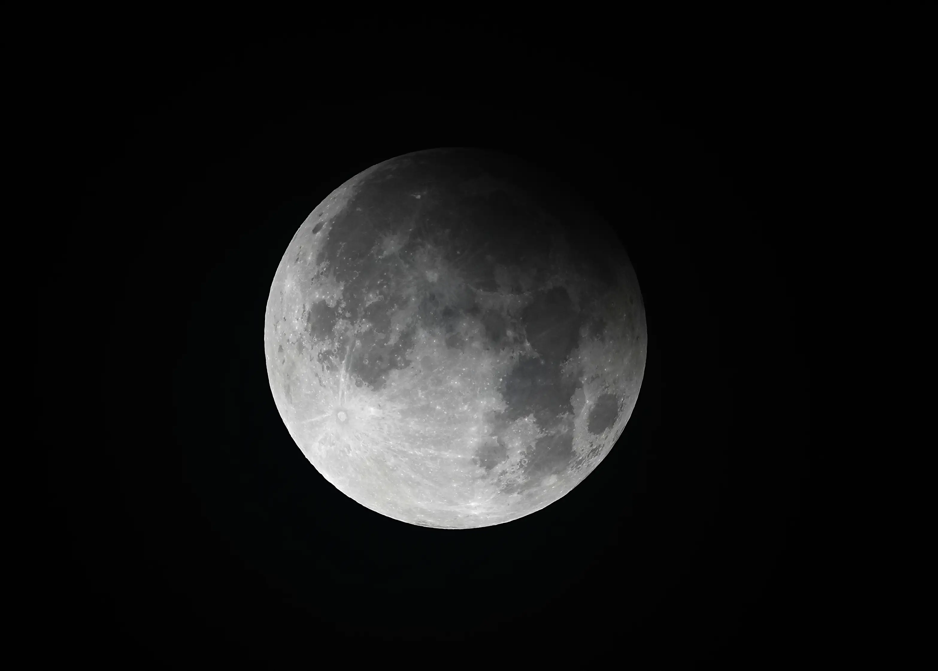 An image captured of the harvest supermoon and partial lunar eclipse (Peter Byrne/PA Wire)