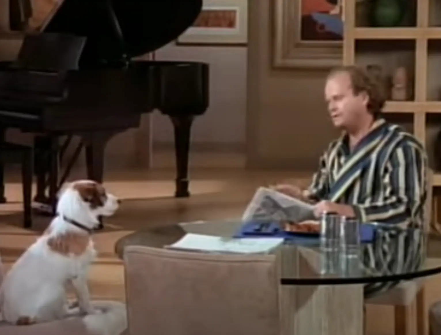 The human is probably getting paid more, but the dog doesn't have to learn any lines. (NBC)