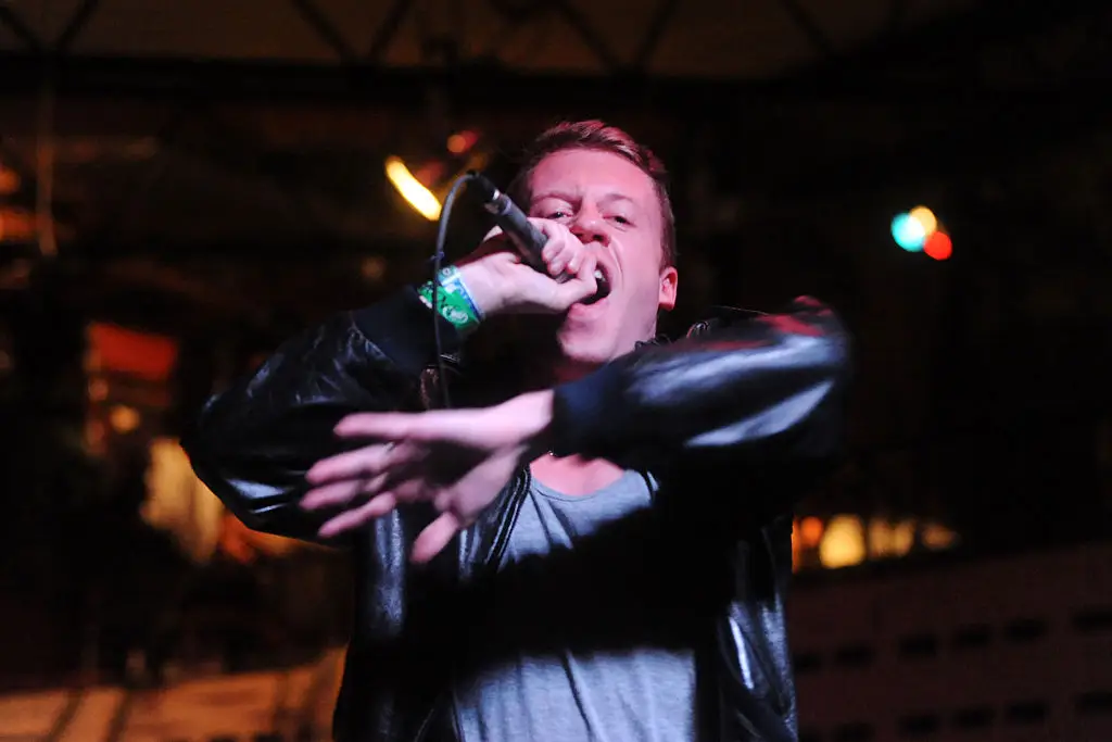 Macklemore shared a pro Palestine statement during his concert (John Anderson/The Austin Chronicle/Getty Images)