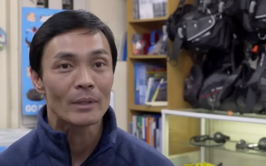 Kenzo Watanabe visited the site (BBC Global/YouTube)