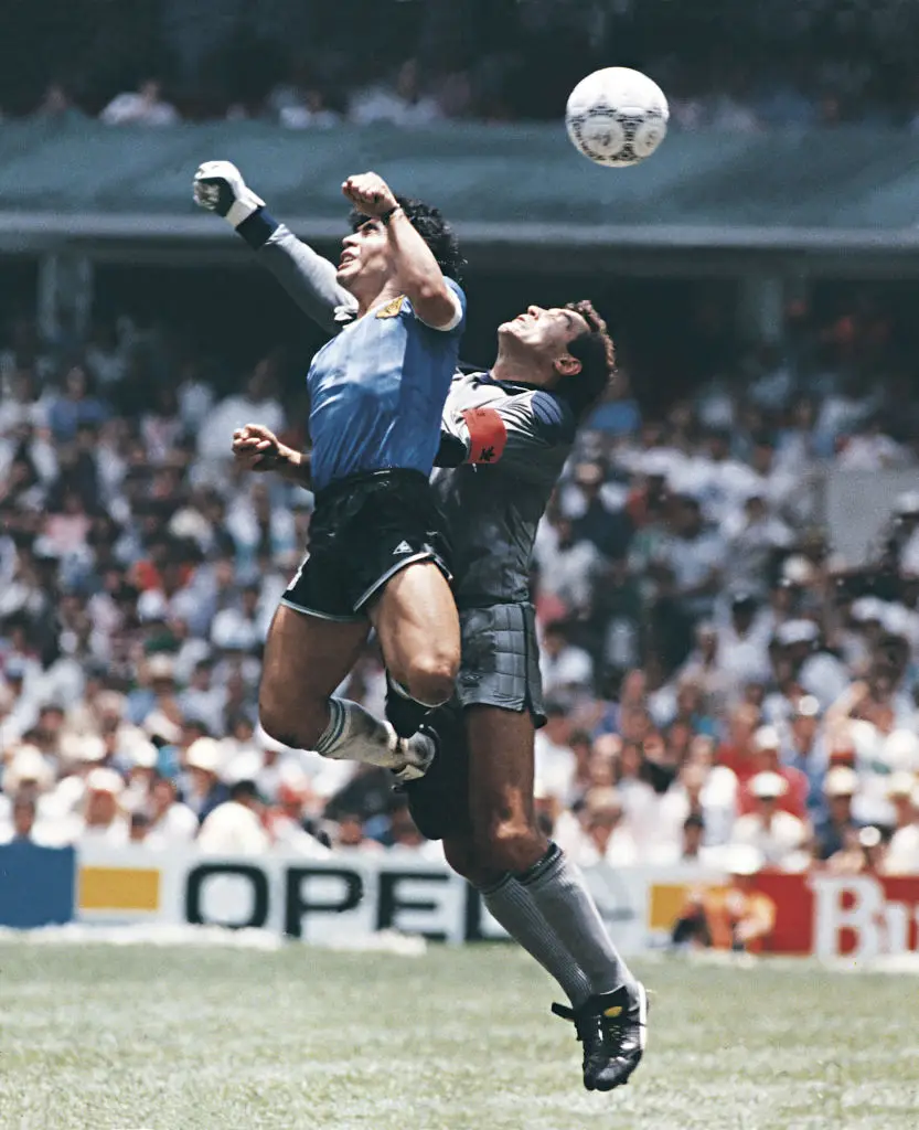 Diego Maradona's infamous World Cup goal (Archivo El Grafico/Getty Images)