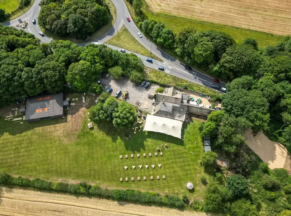 He's ended up going through '2 stretch tents and 30 sun brollies'. (SWNS)