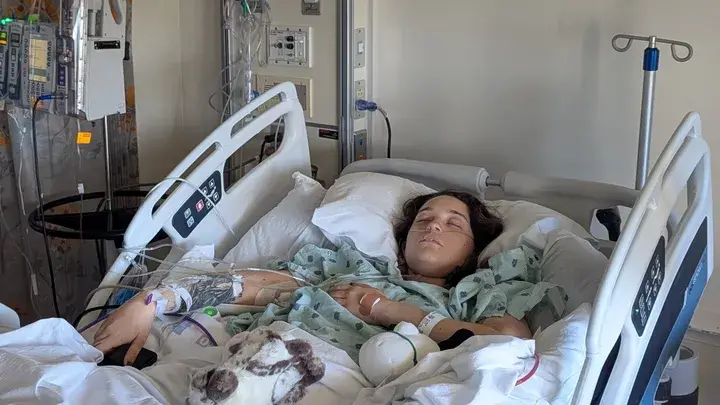 A tree branch brought down by a windstorm has left 22-year-old Jasmine Mayer paralysed, she faces a long road to recovery (GoFundMe)