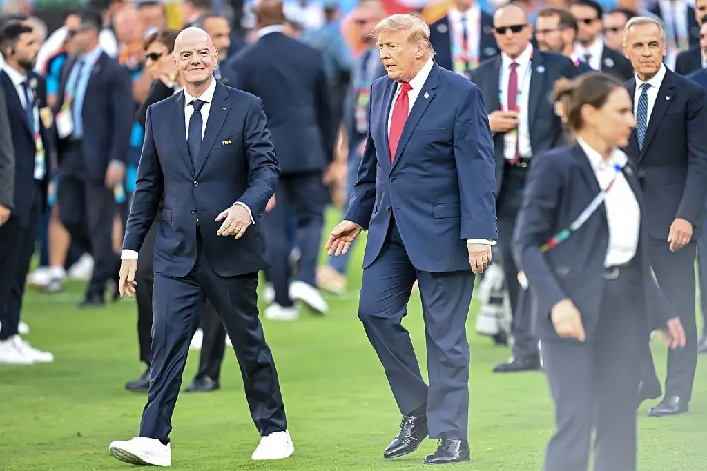 Gianni Infantino was criticised for his shoe choice at the 2026 World Cup final (Harry Langer/Getty Images)