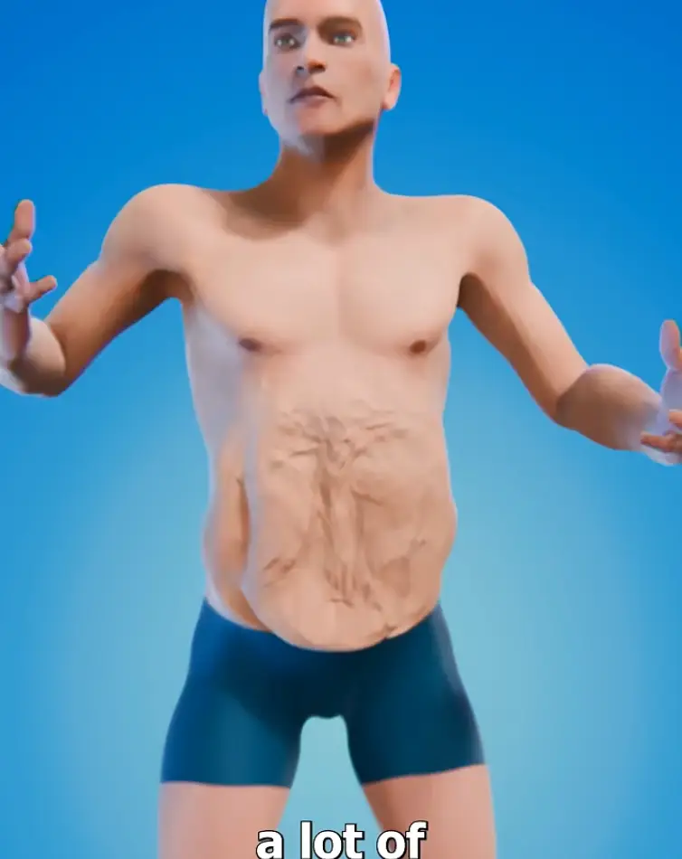 Excess skin can happen after a person rapidly loses an extreme amount of weight (YouTube/@ZackDFilms)