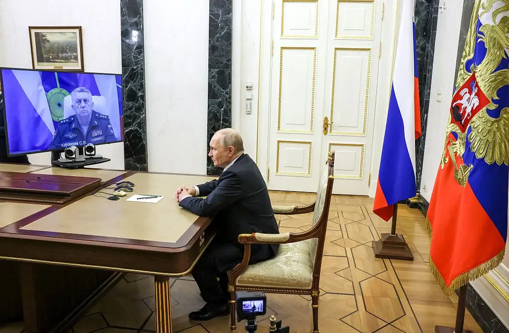 Putin confirmed the successful test launch on Tuesday. (Mikhail METZEL / POOL / AFP via Getty Images)