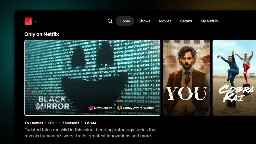 This is what the new layout looks like, it's not popular with everyone (Netflix)