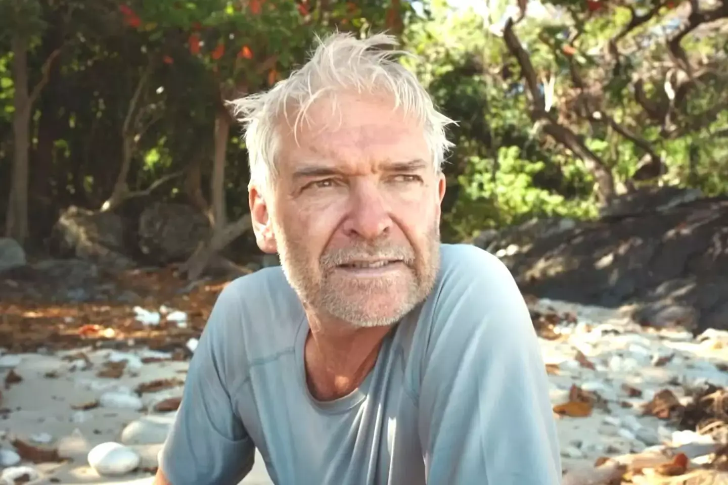 Phillip Schofield was recently on a desert island for a TV show. (Channel 5)