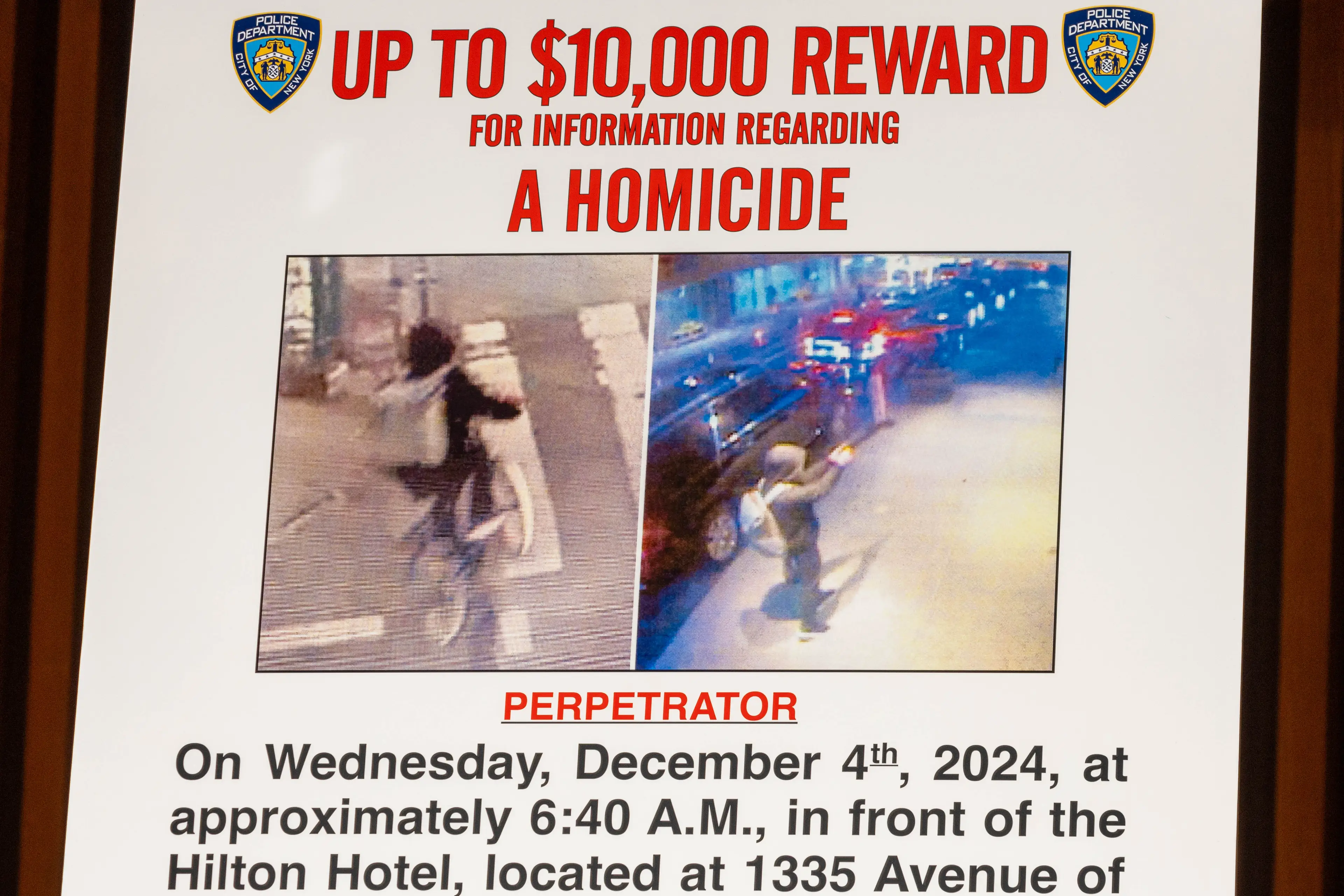 Police are offering a reward for information that could help identify the assassin. (Alex Kent/Getty Images)