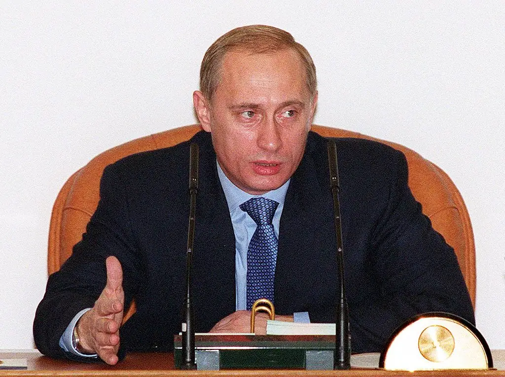 Vladimir Putin in the 1990s, roughly around the time in which The Wizard of the Kremlin takes place (AFP via Getty Images)