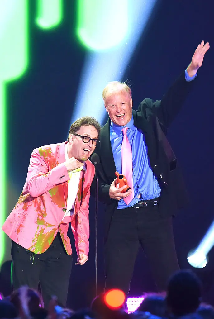 Tom Kenny and Bill Fagebakke voice SpongeBob and Patrick, respectively. (Jeff Kravitz / Contributor / Getty Images)