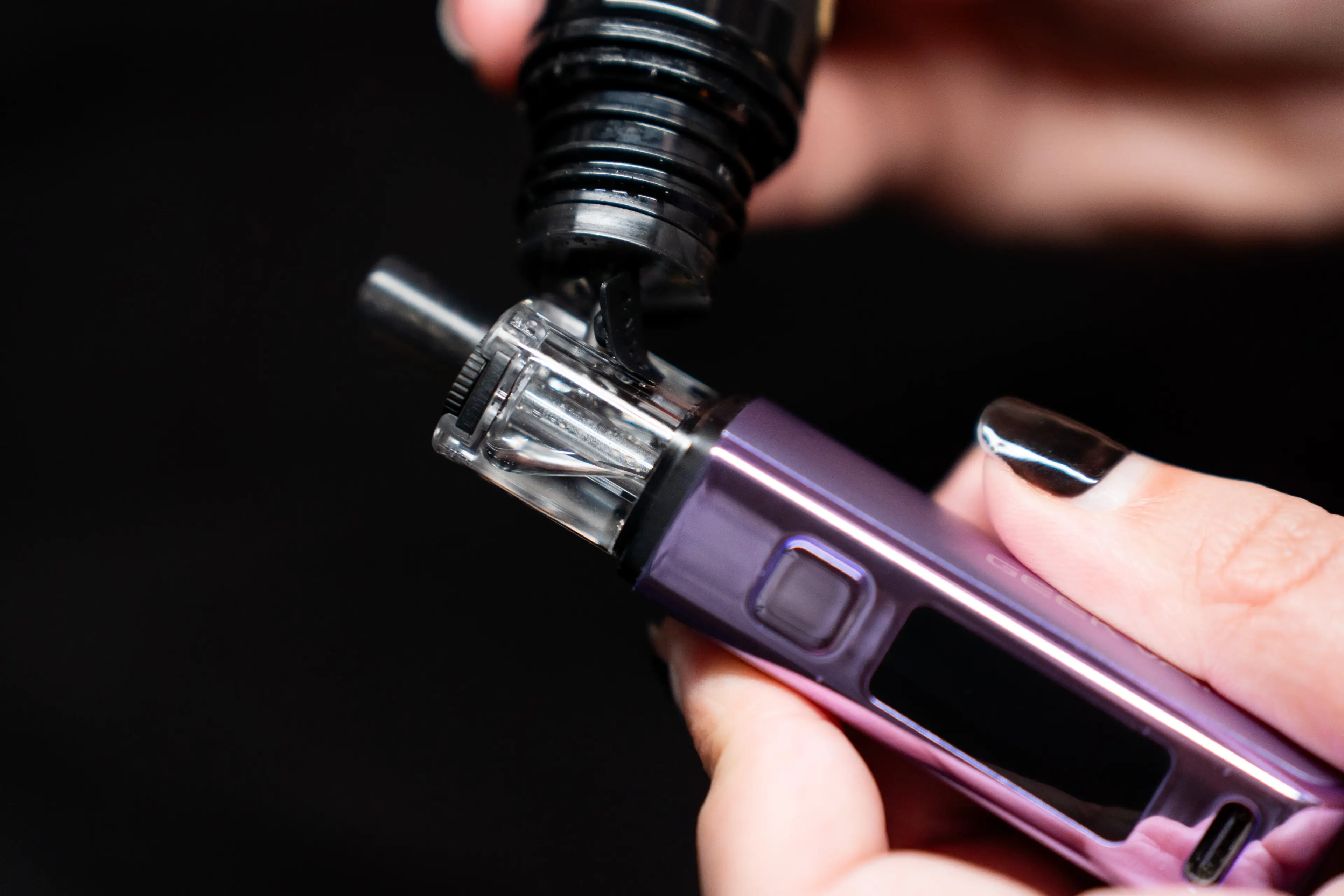 The mouthpiece on vapes are a 'breeding ground' for bacteria, according to the study (Getty Stock Image)