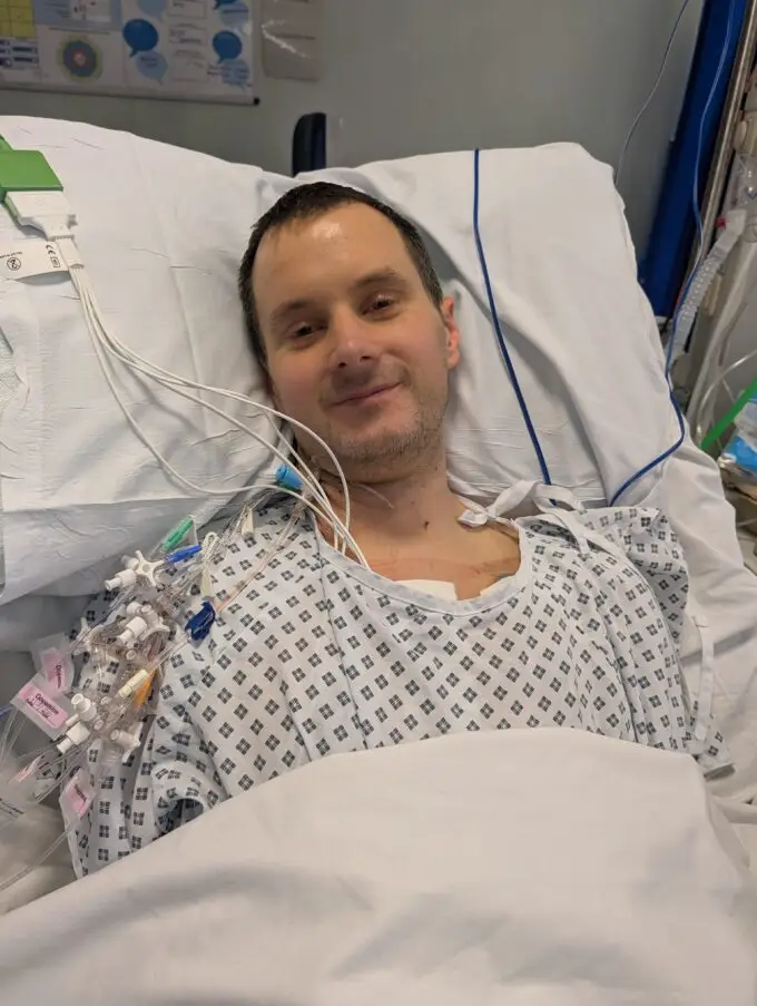 Ellis in hospital (Manchester University NHS Foundation Trust)