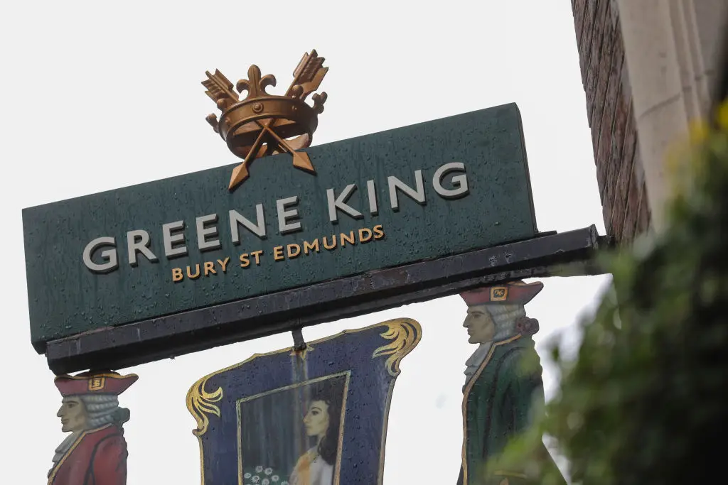 Punters heading to a Greene King pub on Monday,4 May need to say the phrase 'I'm home' to claim their pint (Simon Dawson/Bloomberg via Getty Images)