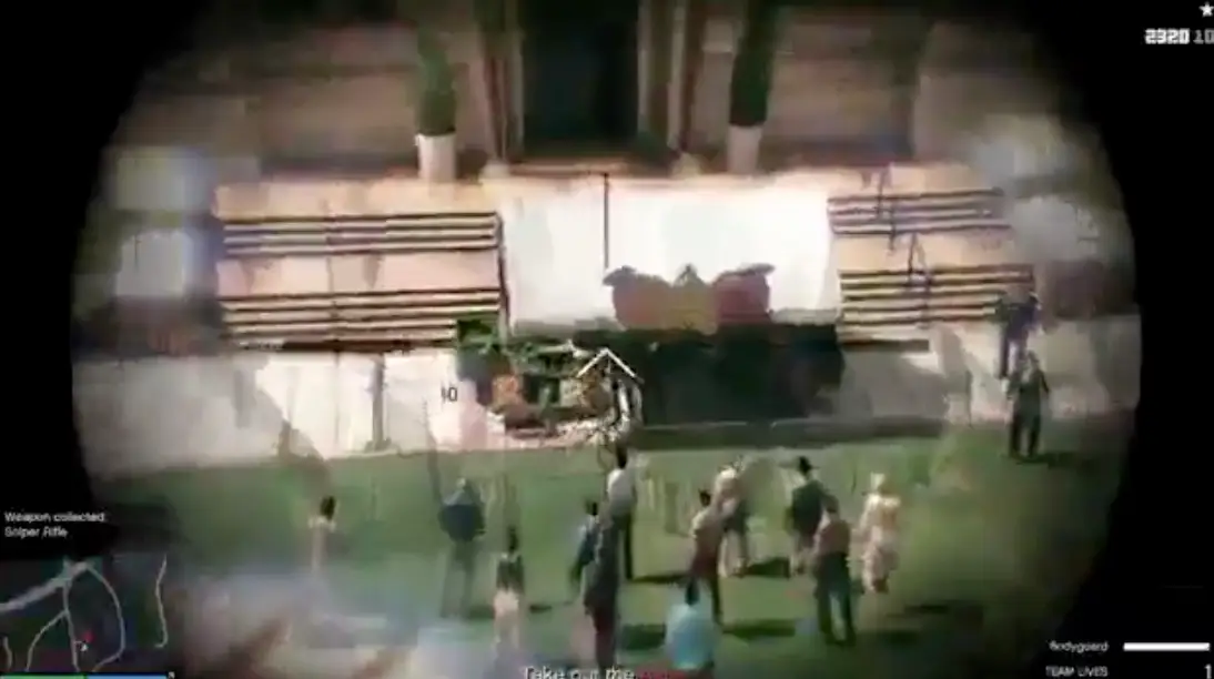 It appears to depict Kirk's assassination (@gtasixinfo/X)