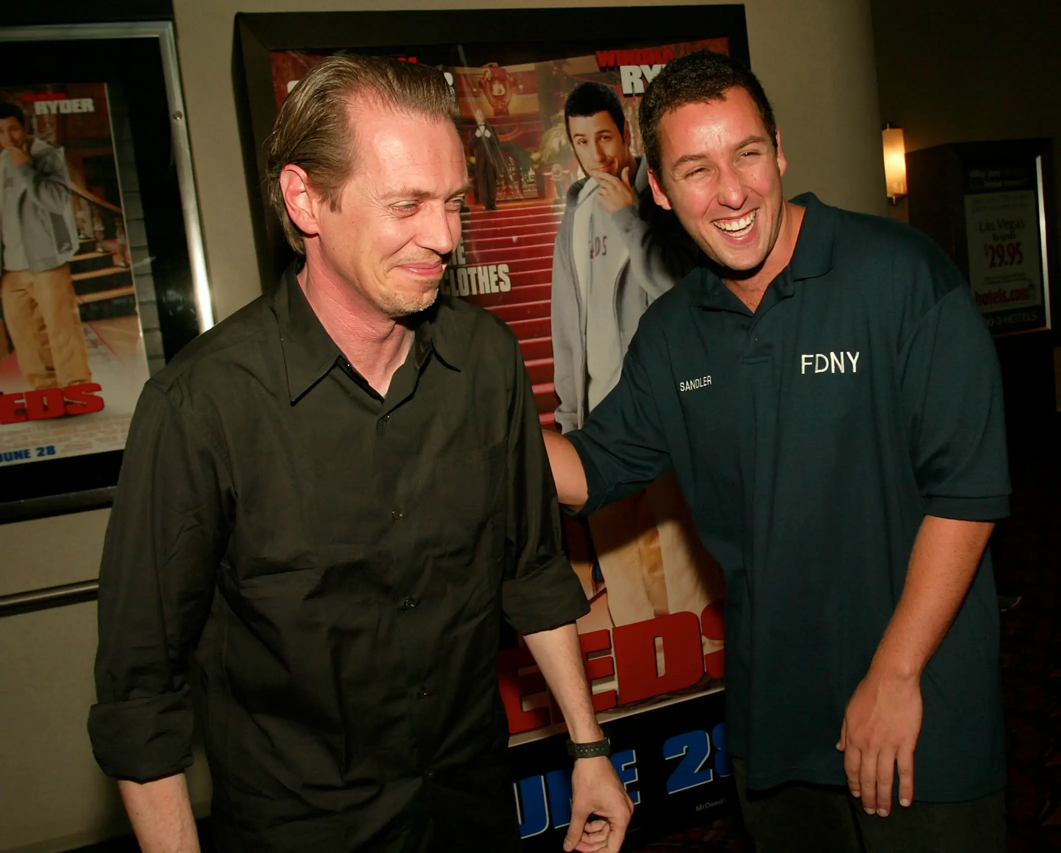 They've appeared in a lot of movies together over the years, and Buscemi likes getting cast in Sandler's productions. (Evan Agostini/ImageDirect/Getty)