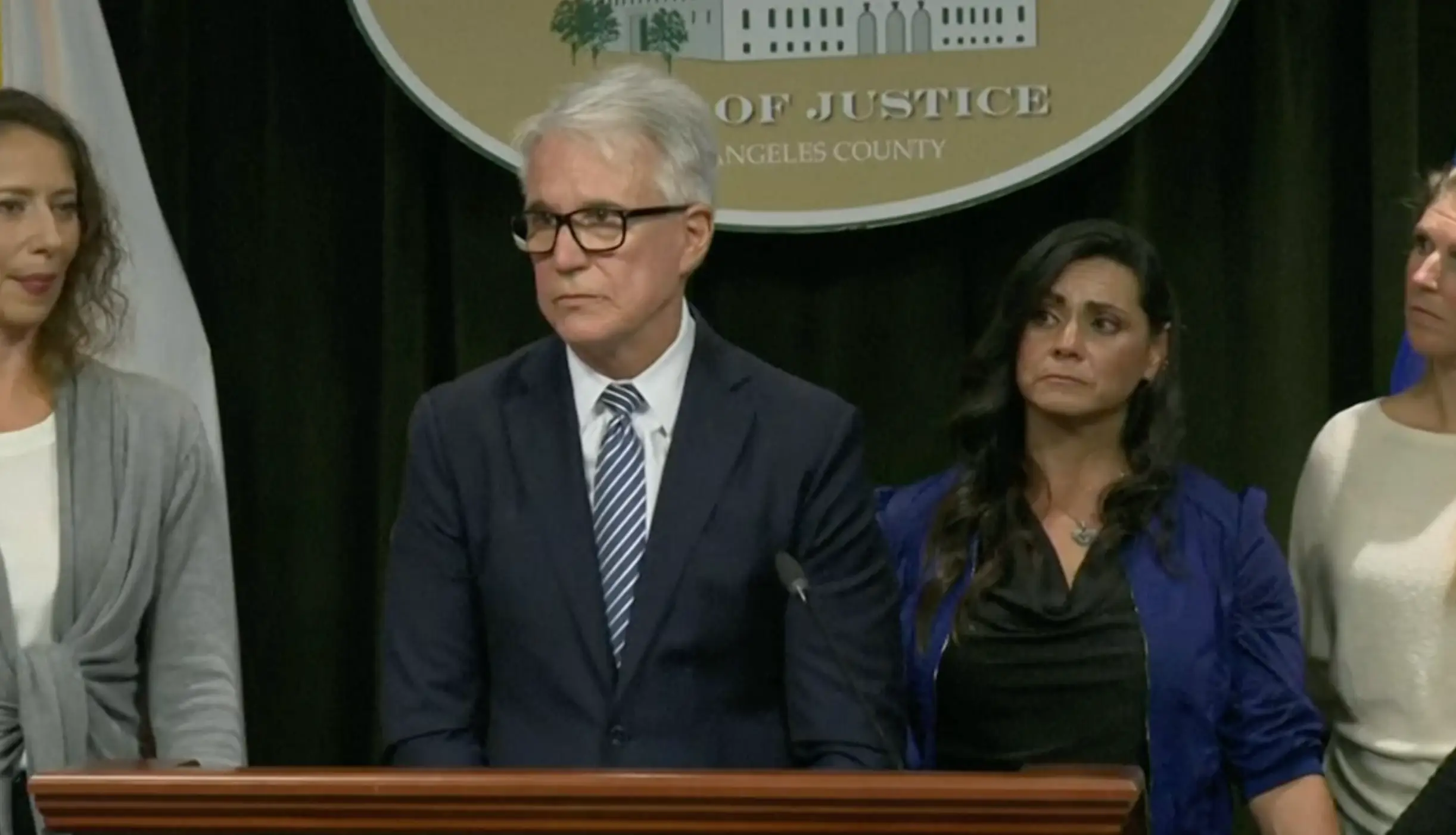 The Los Angeles DA announced the news at a press conference (Fox)