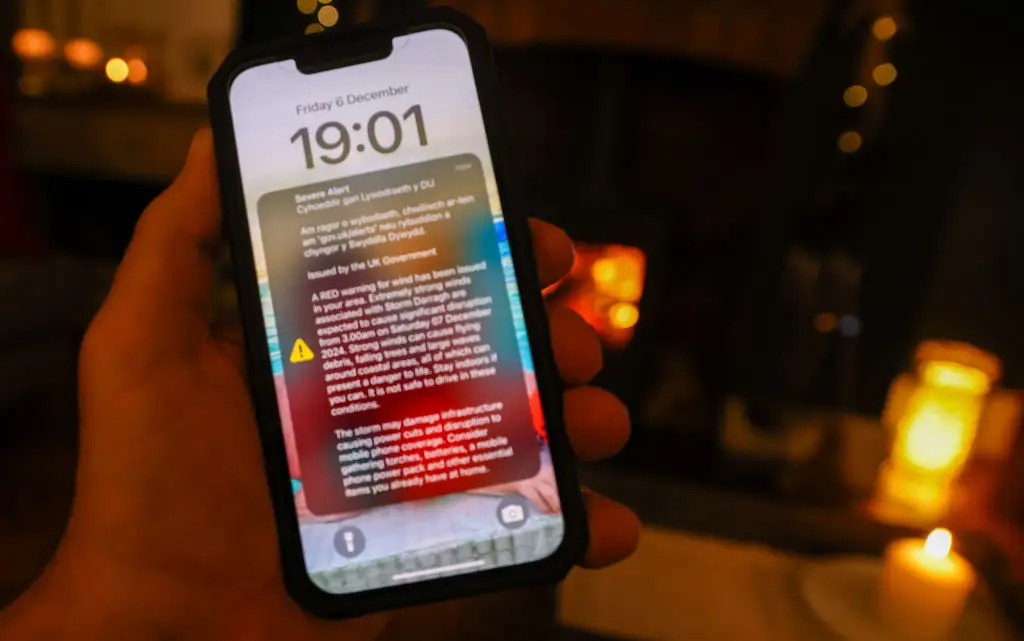 A warning was sent out on Friday (Huw Fairclough/Getty Images)