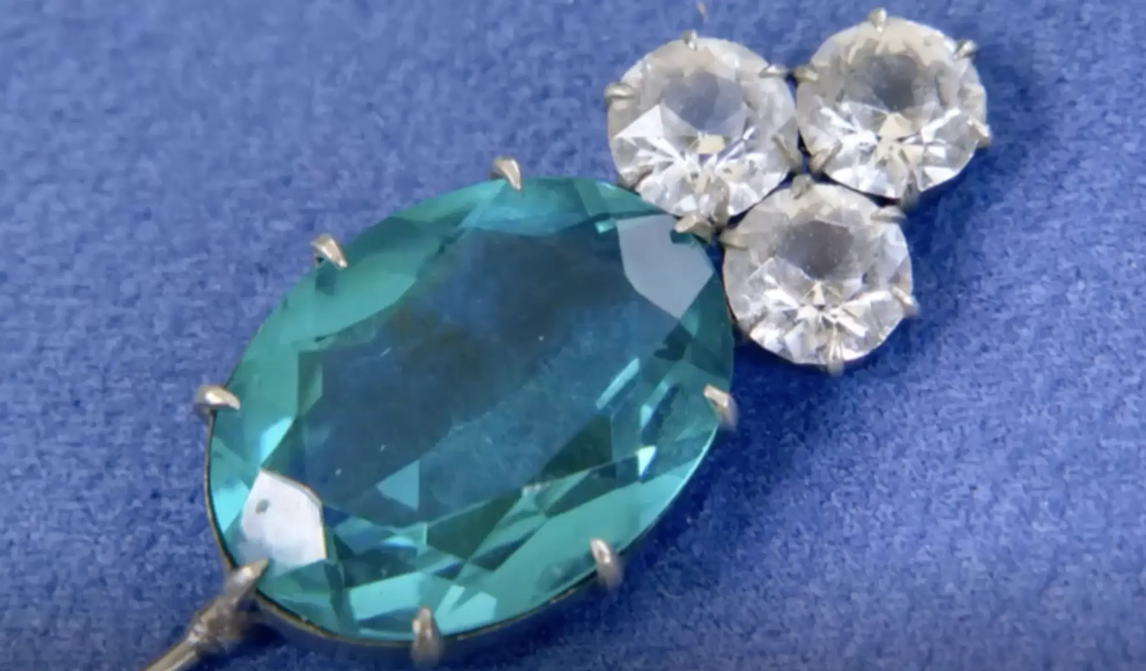 The green stone was just glass, and worth a tenner unfortunately (BBC)