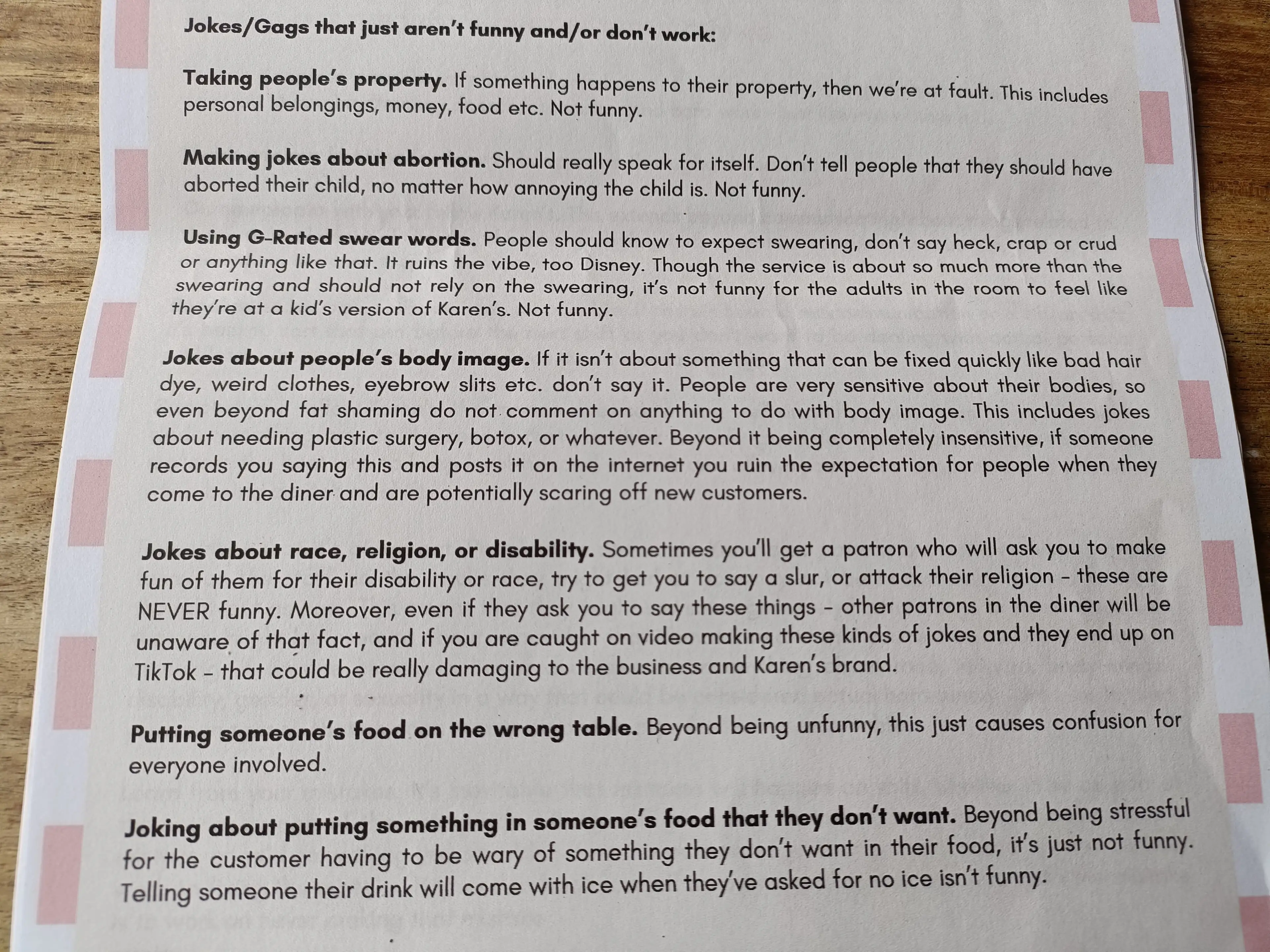 Some jokes are off limits.