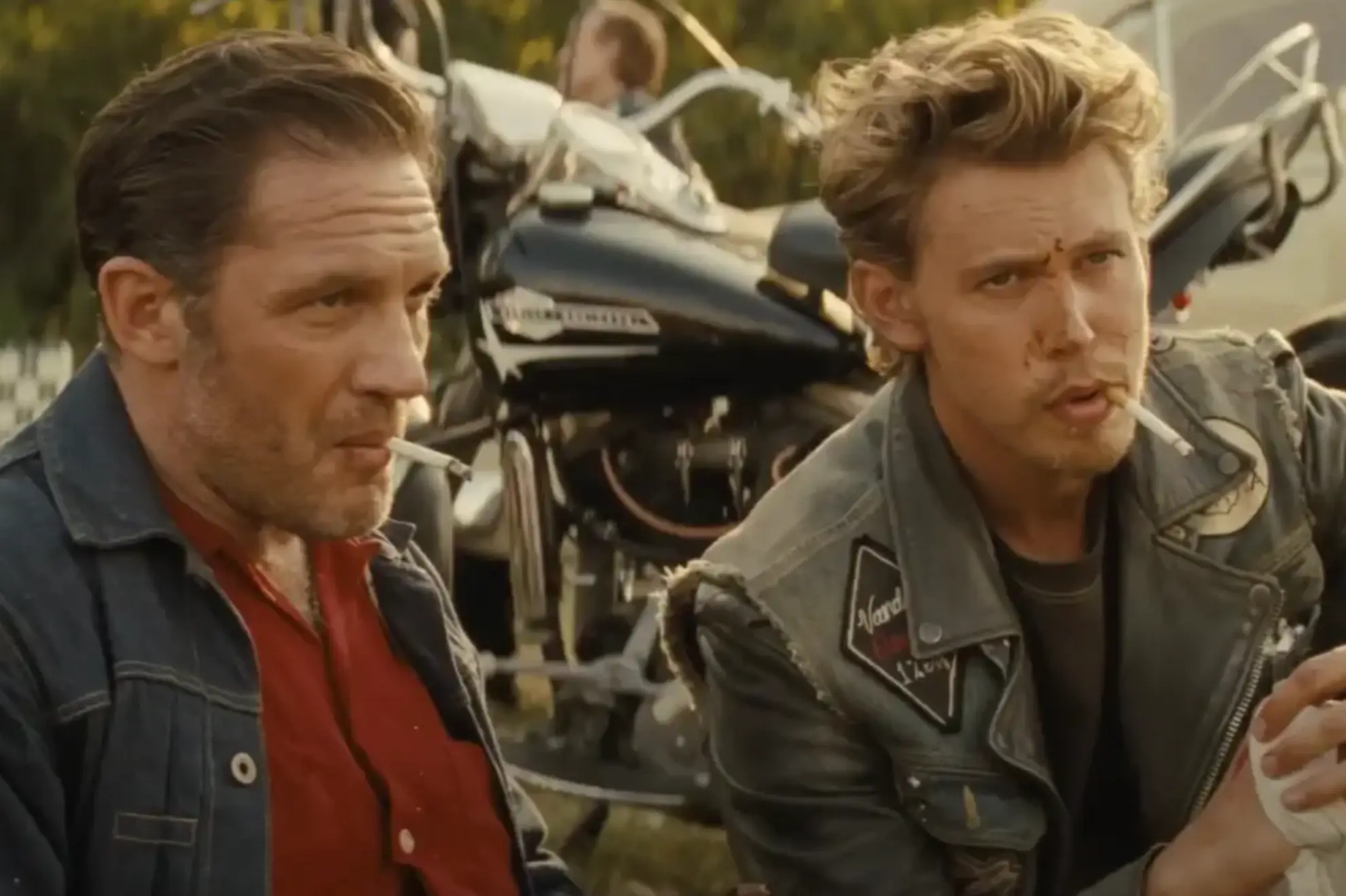 Austin Butler and Tom Hardy co-starred in The Bikeriders (Focus Features)