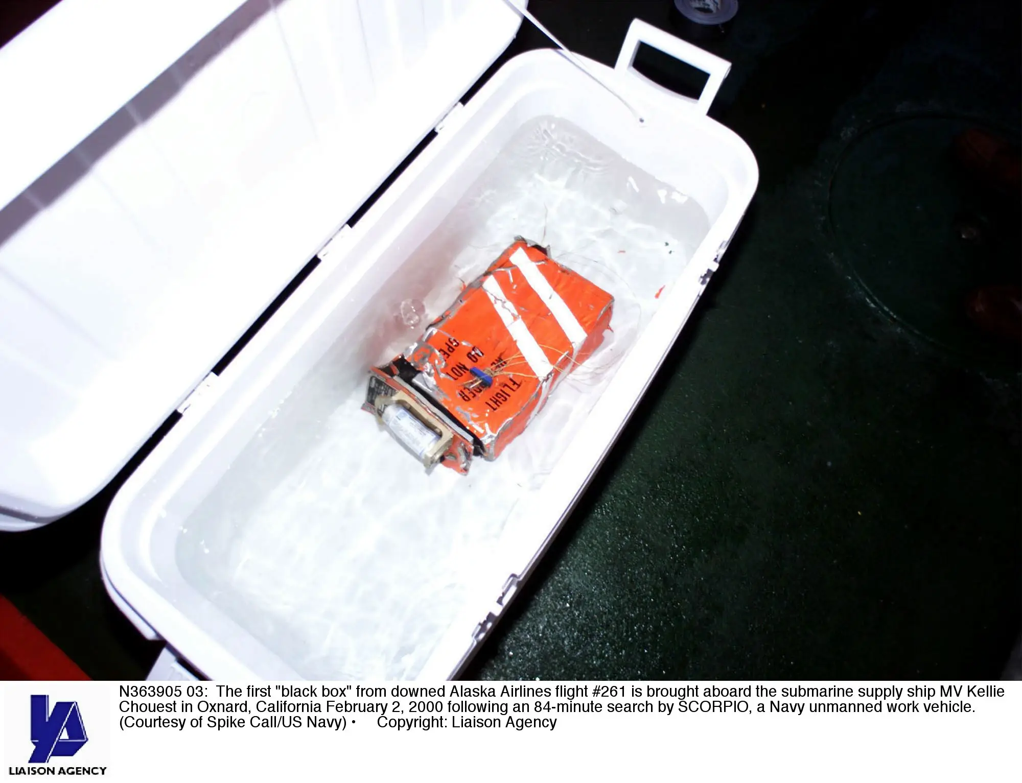 The plane's black box was retrieved, which told investigators everything they needed to know about the devastating crash (U.S. Navy/Getty Images)