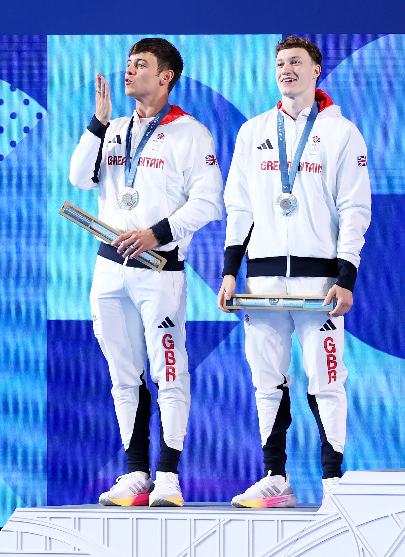 The box features detailing to match their medal. (Clive Rose/Getty Images)