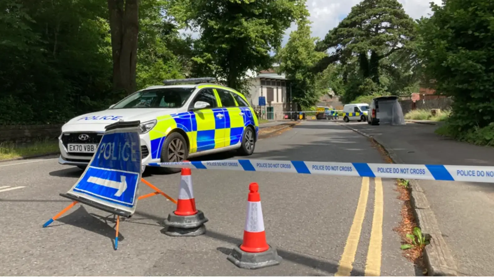 The area has now been cordoned off by police. (BBC)