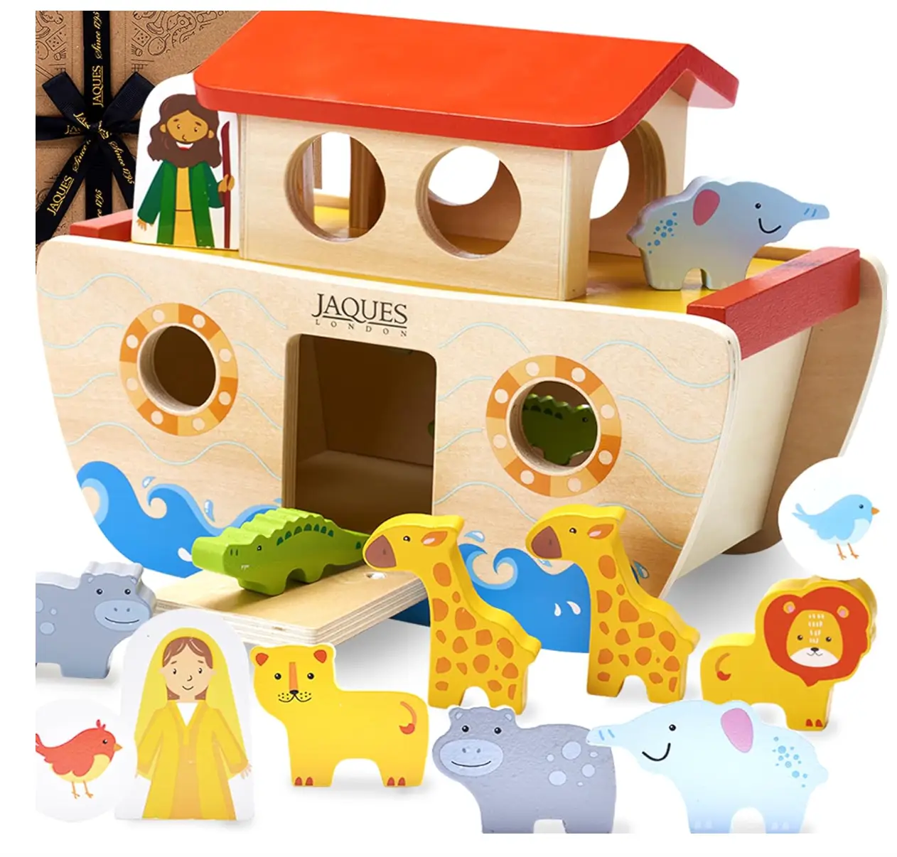 Jaques of London Wooden Noahs Ark Shape Sorter