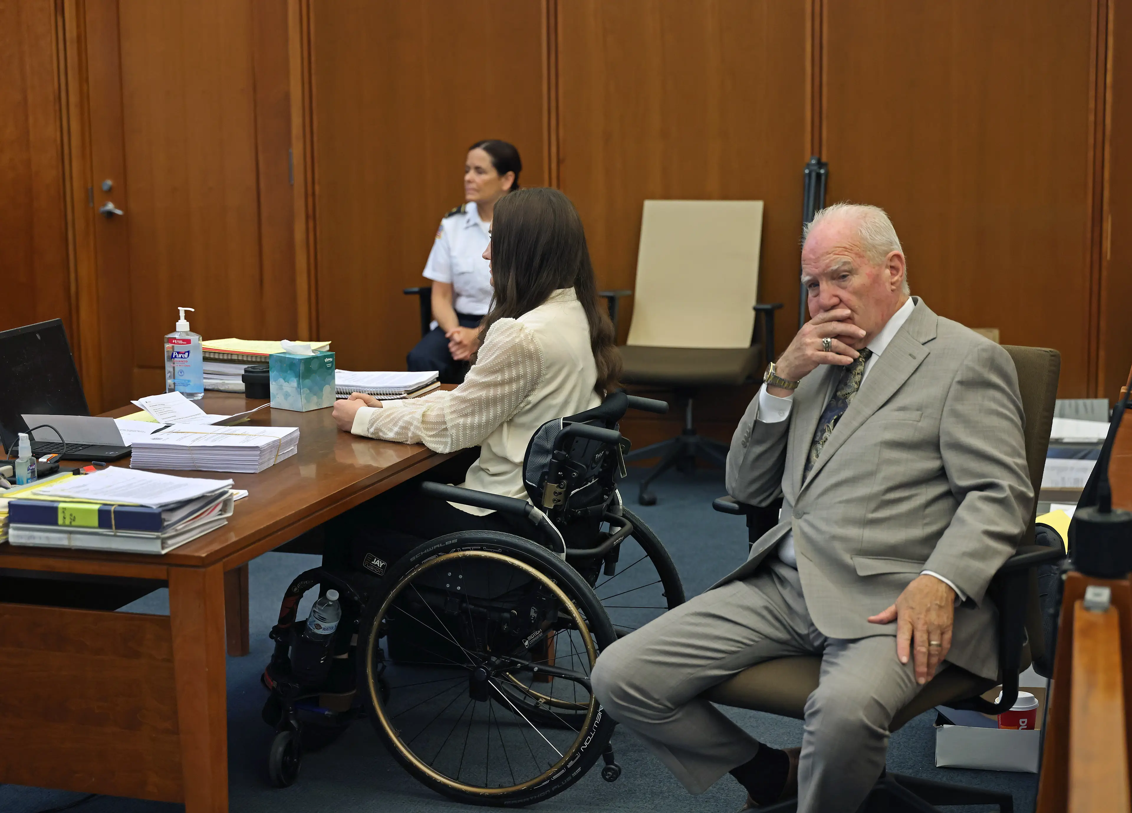 Kevin Reddington and Lindsay Clancy during the trial (David L. Ryan/The Boston Globe via Getty Images)