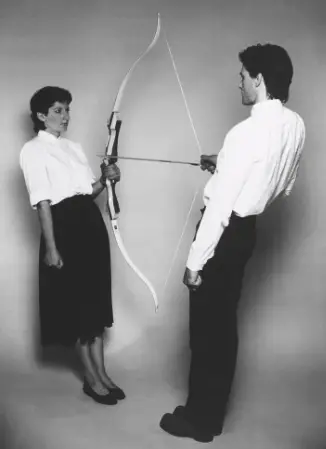 Marina Abramović risked her life with this 'Rest Energy' performance in 1980 (Marina Abramovic Institute)