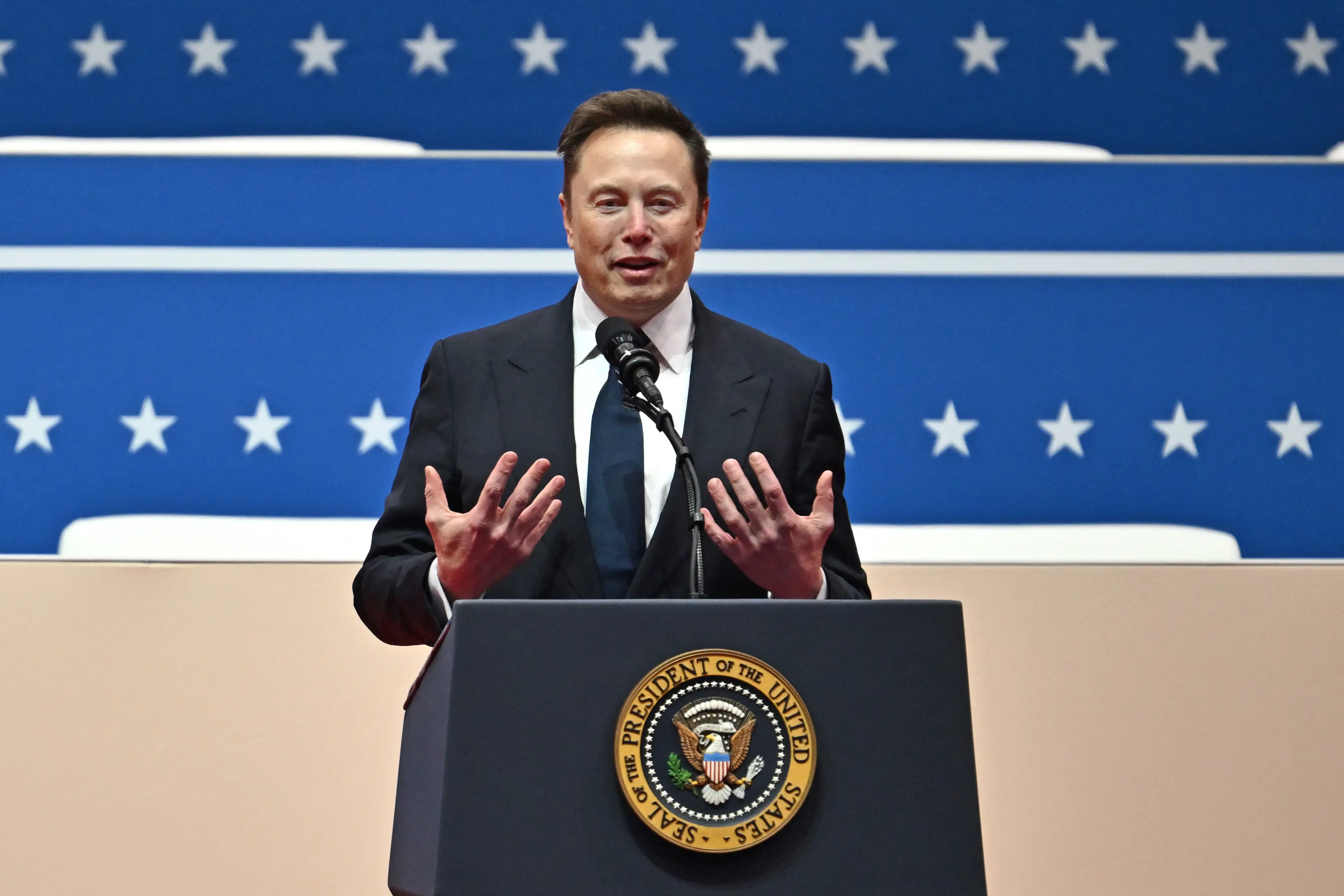 The Tesla boss responded to the backlash on X (ANGELA WEISS/AFP via Getty Images)