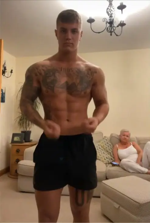 The lad was filming himself posing.