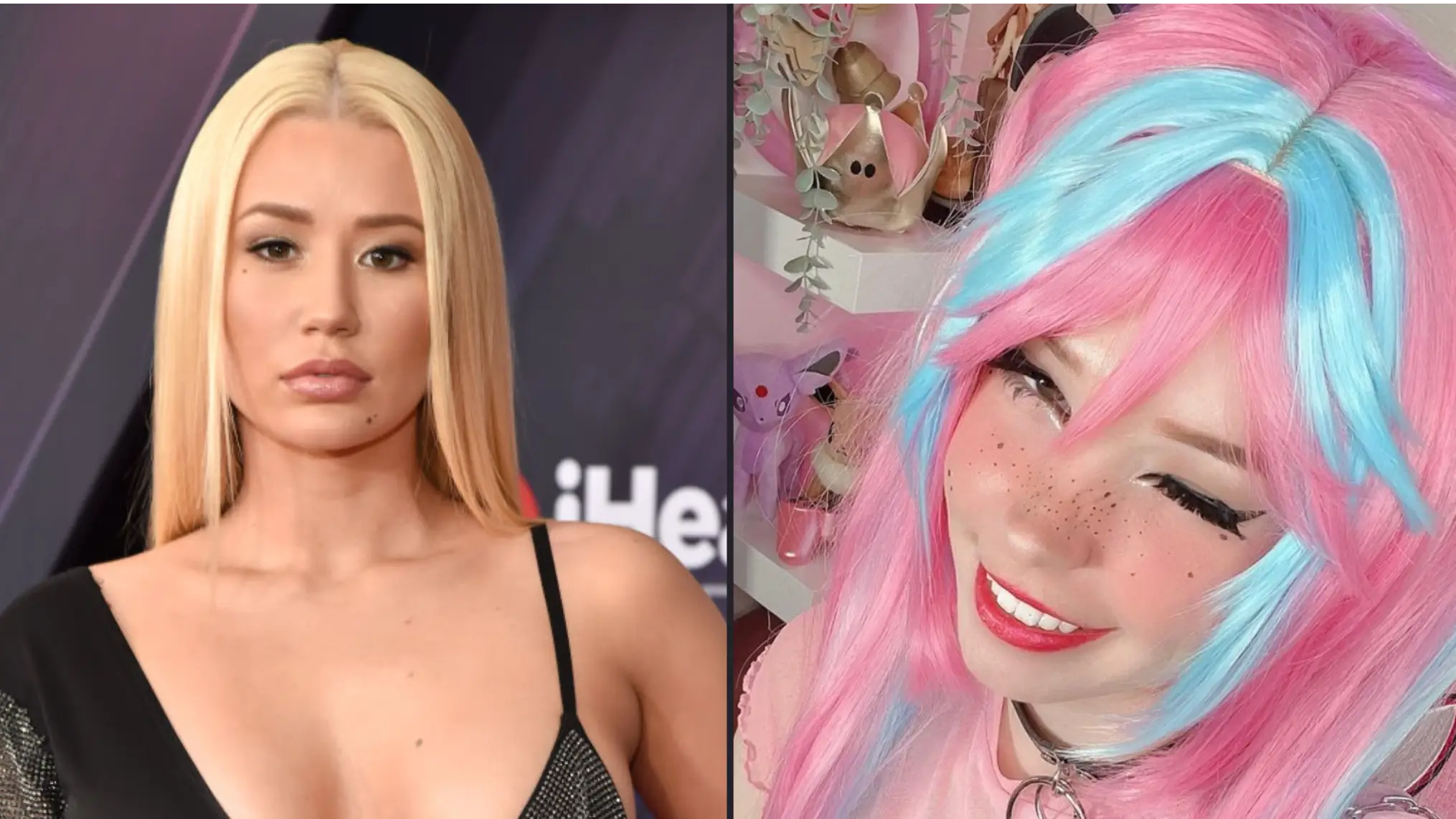 Kevin Mazur/Getty Images for iHeartMedia/Instagram/@belle.delphine