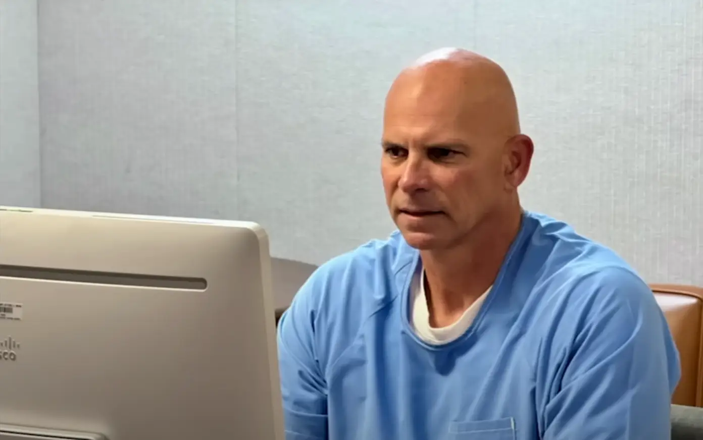 Lyle during his parole hearing (California Department of Corrections/ABC7)