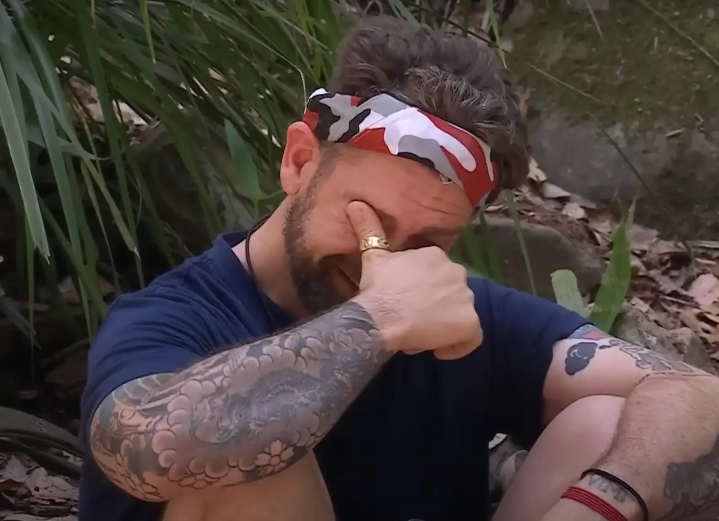 He became tearful as Riley comforted him. (ITV)